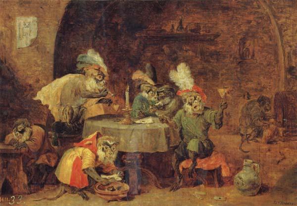 David Teniers Smokers and Drinkers Norge oil painting art